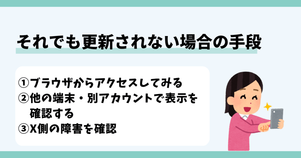 x,通知欄,更新されない