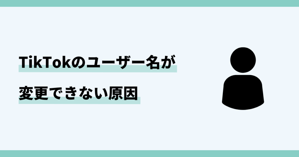 TikTok,ユーザー名,変更できない