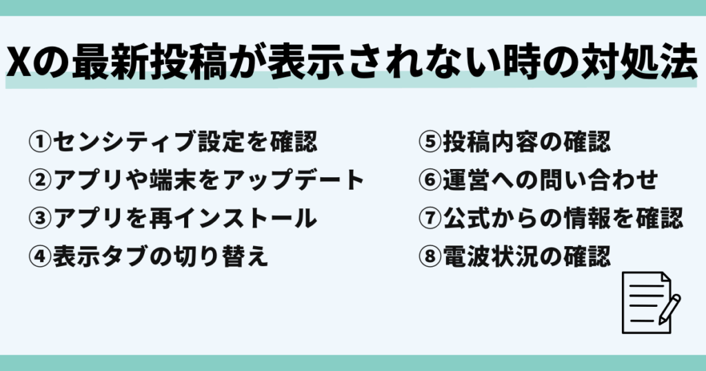 X,最新投稿,表示されない